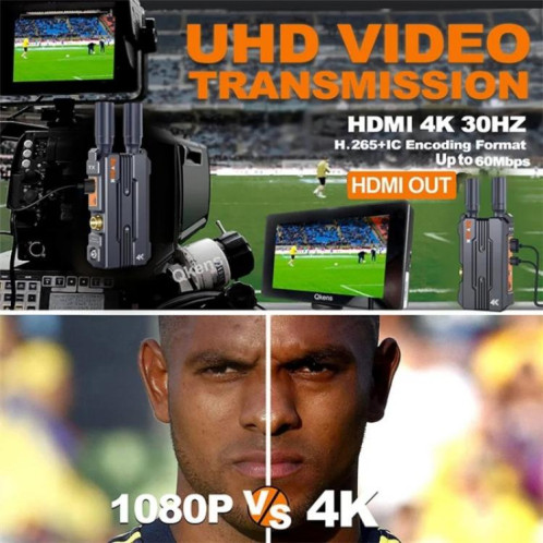 BOVBOX 098 pour appareils photo reflex numériques, extension sans fil 4K HD, moniteur vidéo double interface SDI HDMI, prise : prise AU SH6604395-012